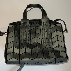 Patrizia Luca Grey Geometric Handbag